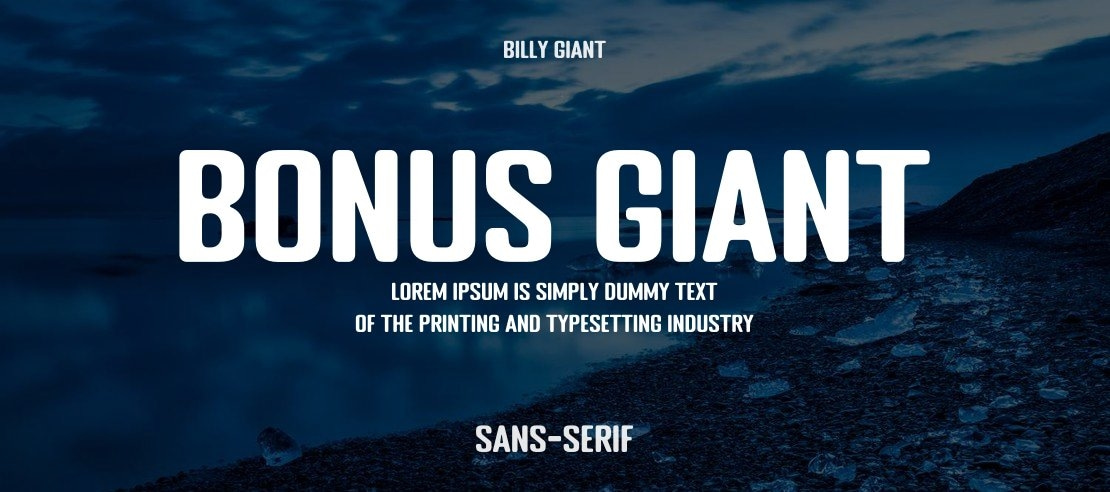 Bonus Giant Font