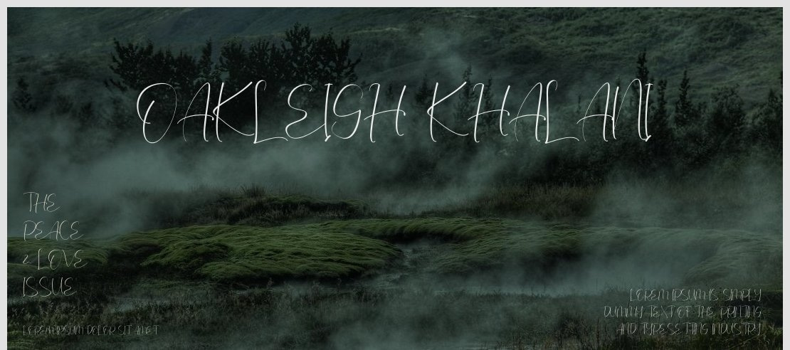 Oakleigh Khalani Font