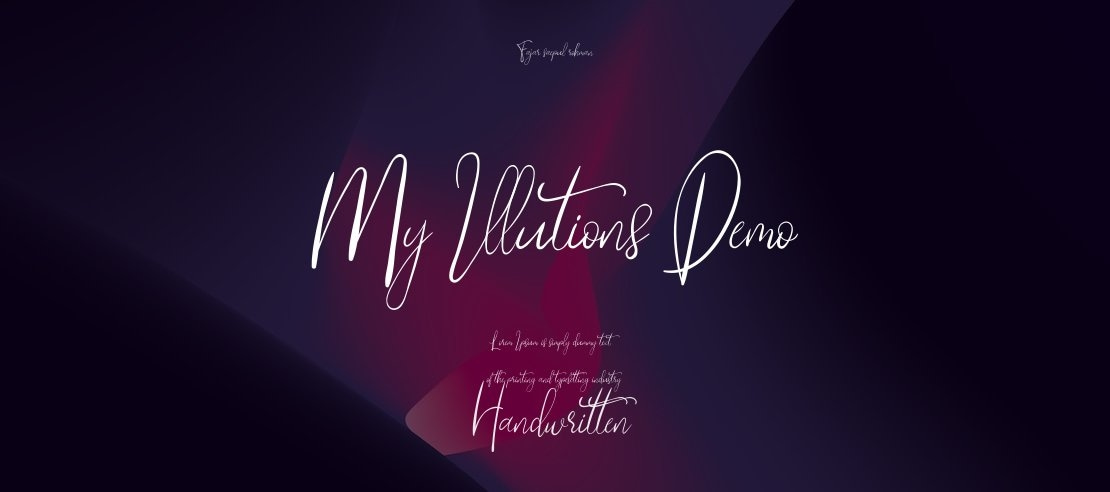 My Illutions Demo Font