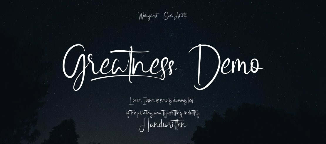 Greatness Demo Font