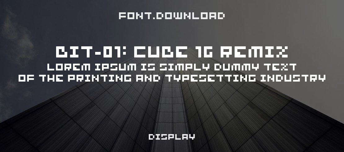 Bit-01: Cube 16 Remix Font