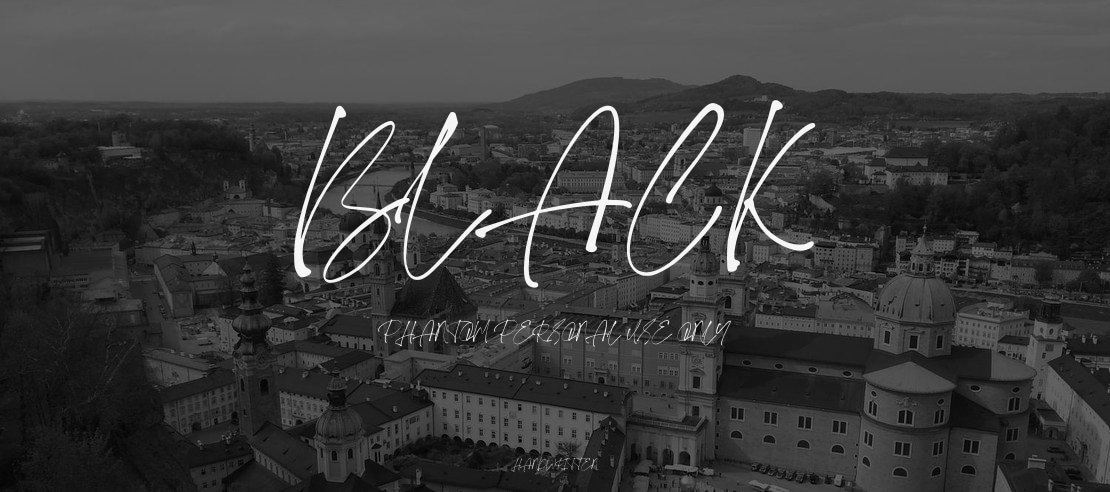 Black Phantom PERSONAL USE ONLY Font Family