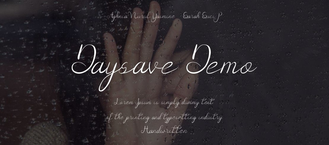 Daysave Demo Font