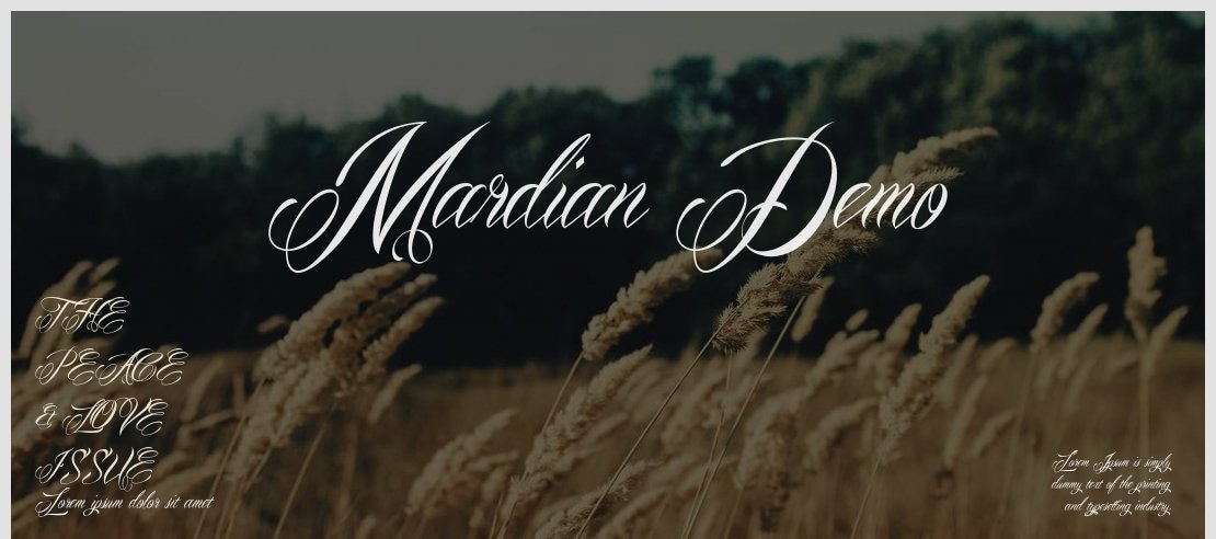 Mardian Demo Font