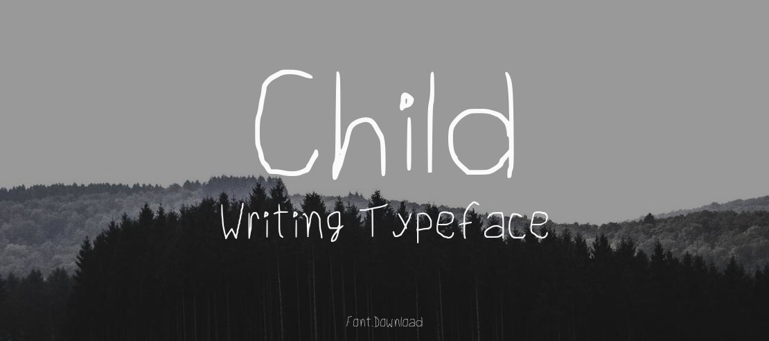 Child Writing Font