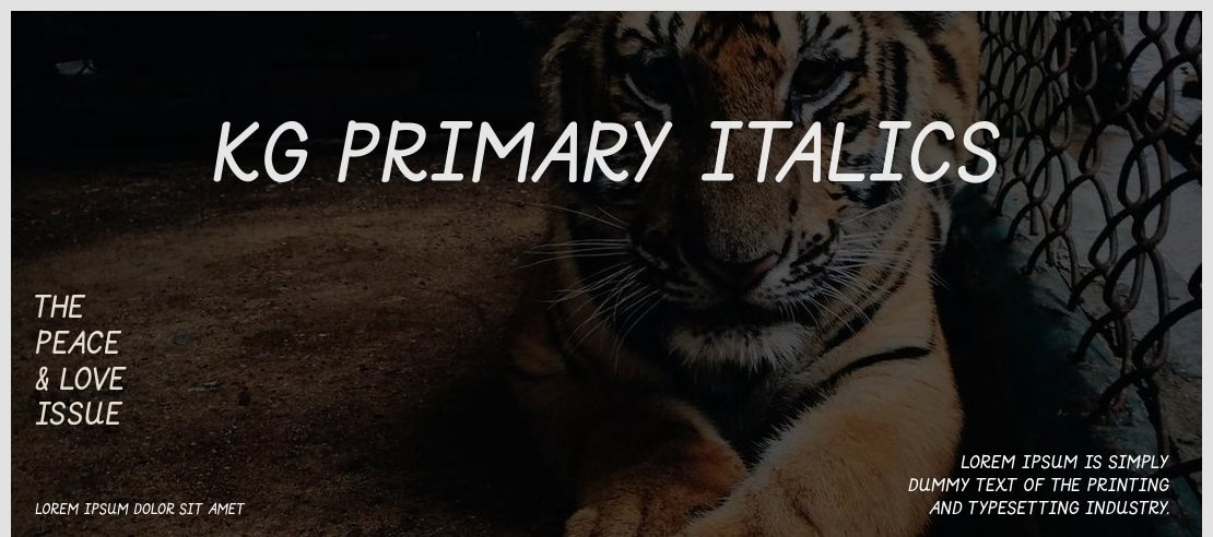 KG Primary Italics Font Family