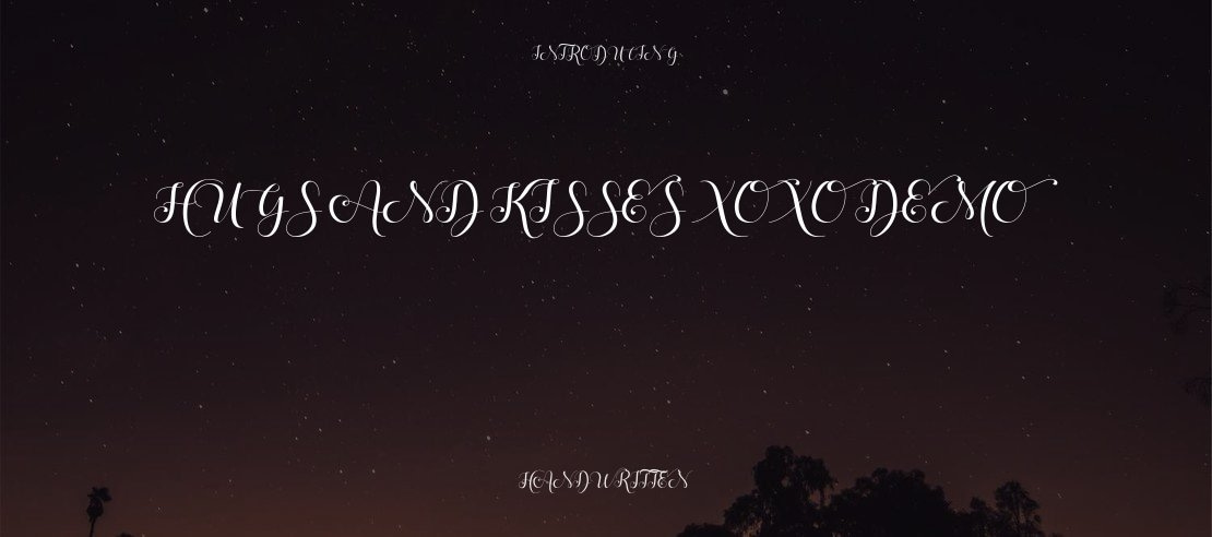 Hugs and Kisses xoxo Demo Font