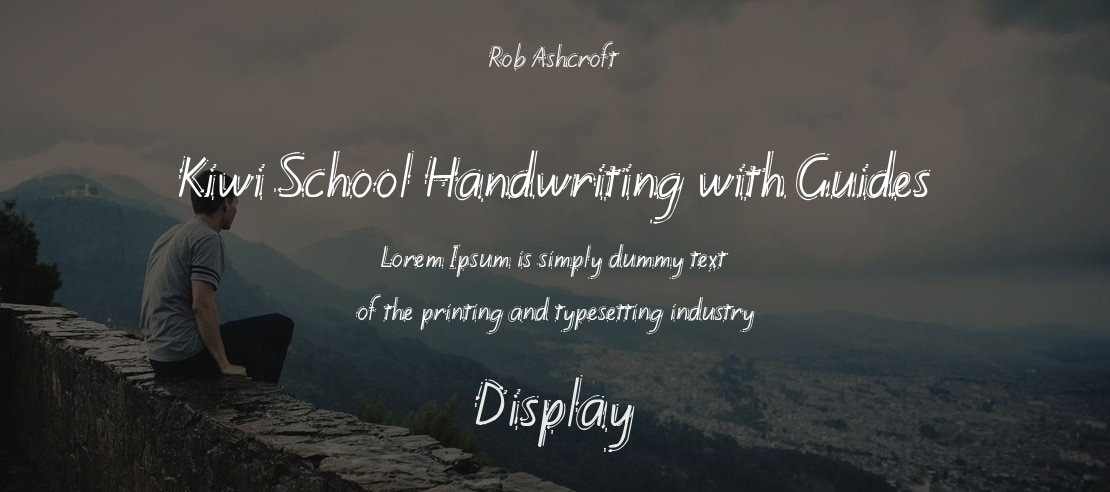 Kiwi School Handwriting with Guides Font