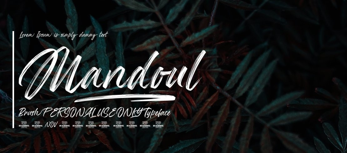 Mandoul Brush PERSONAL USE ONLY Font