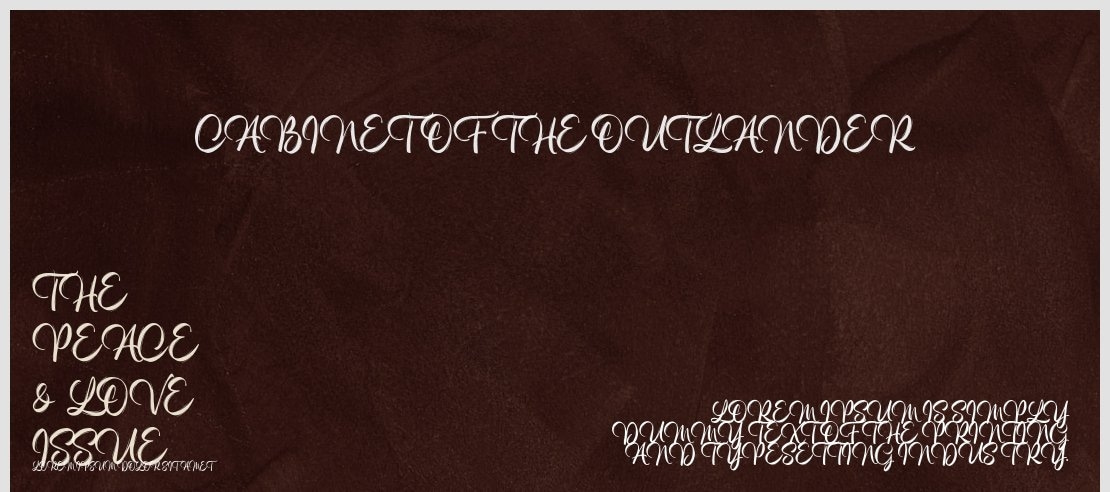 Cabinet of the Outlander Font