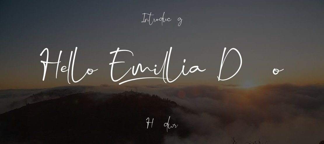 Hello Emillia Demo Font