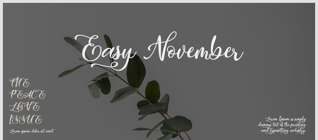 Easy November Font