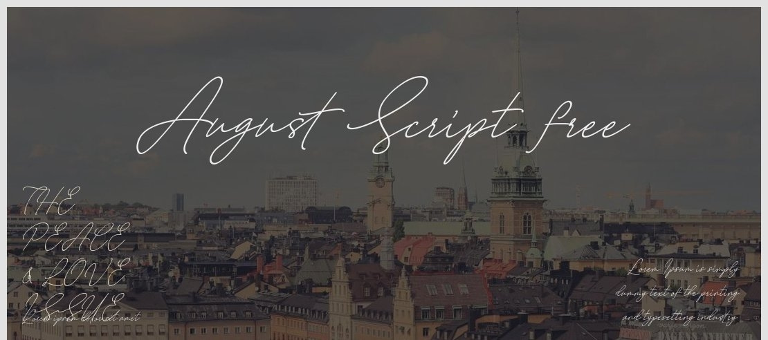August Script  free Font