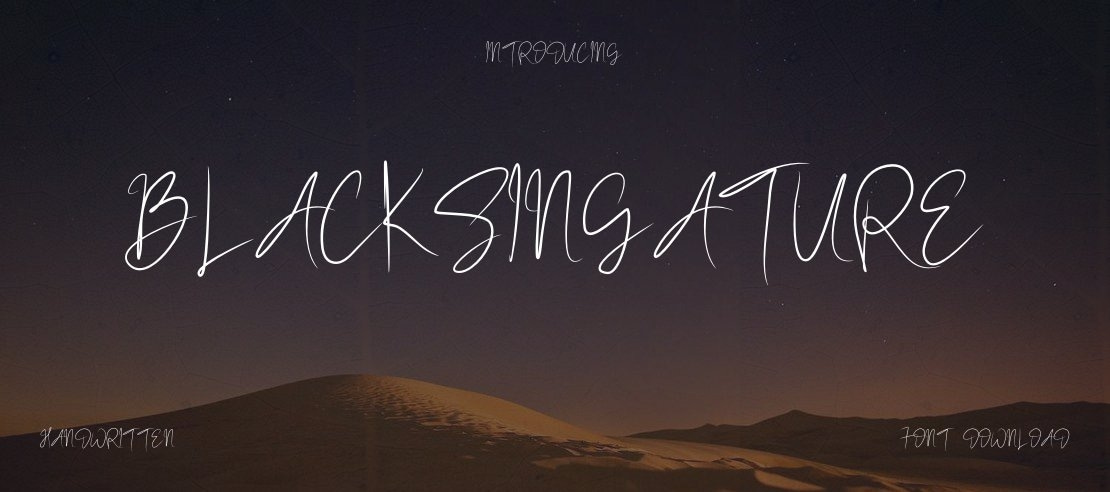 BlackSingature Font