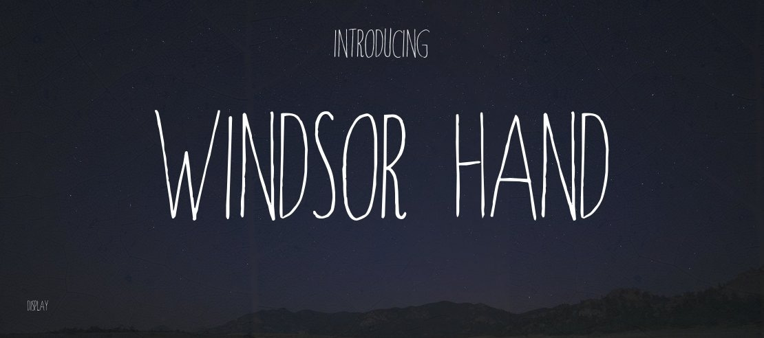 Windsor Hand Font