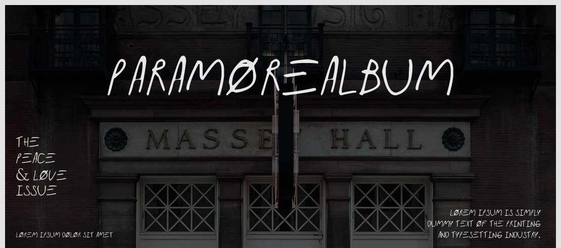 ParamoreAlbum Font