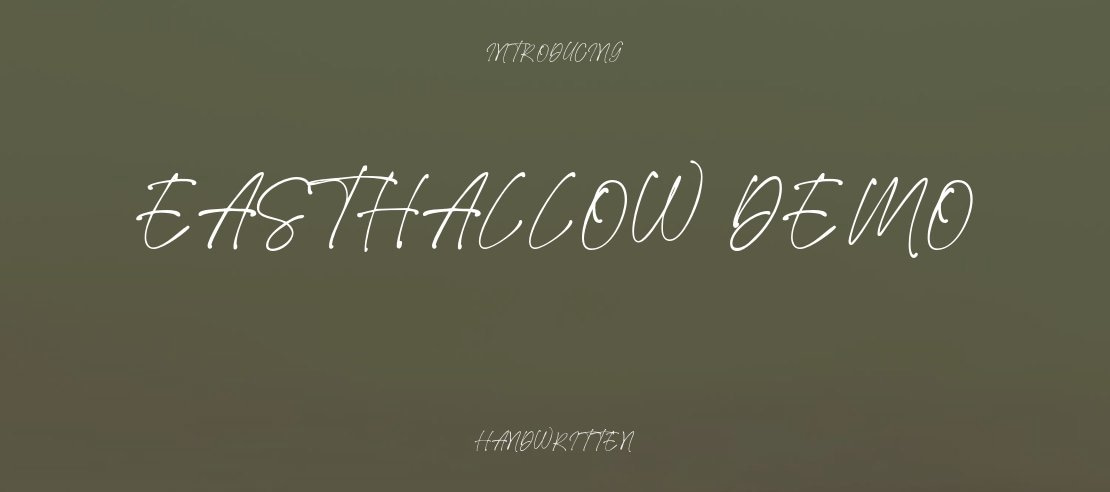 Easthallow DEMO Font