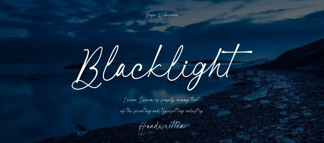 Blacklight Font