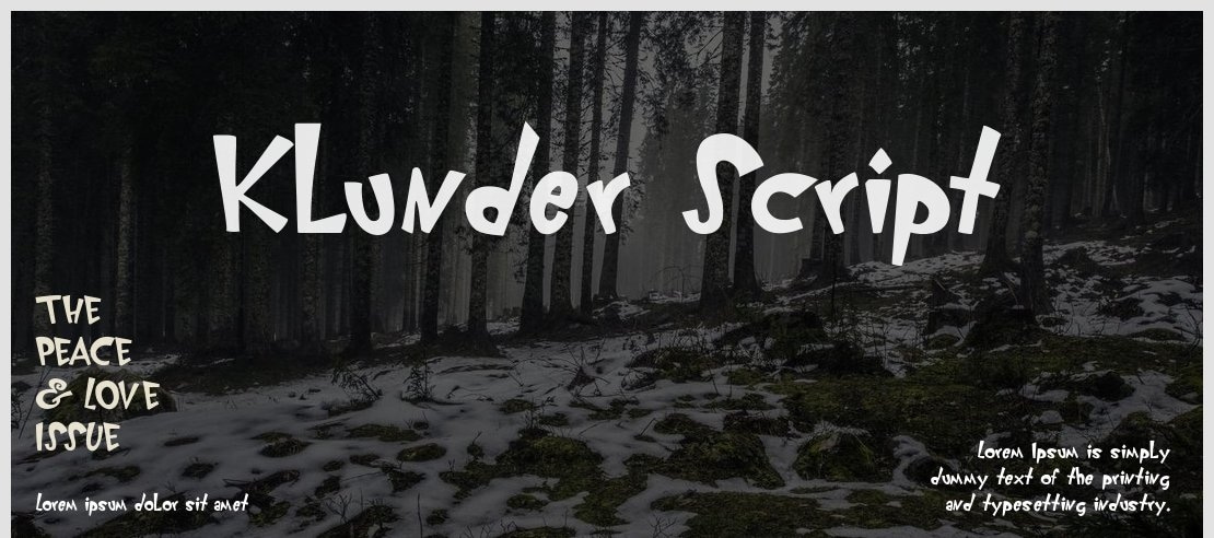 Klunder Script Font Family