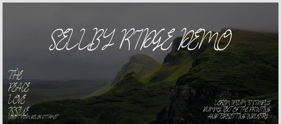 Sellby Ridge Demo Font