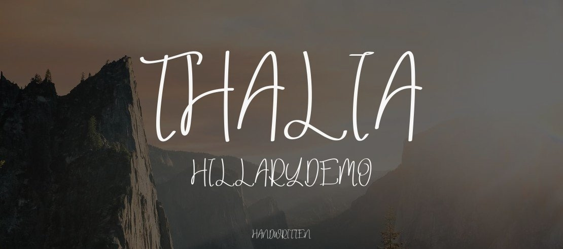 Thalia Hillary Demo Font