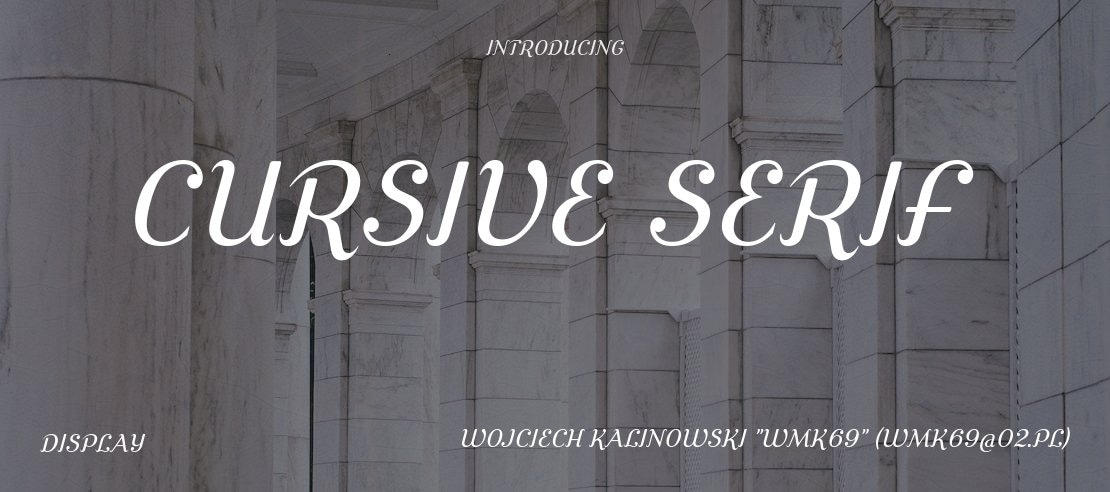 Cursive Serif Font Family