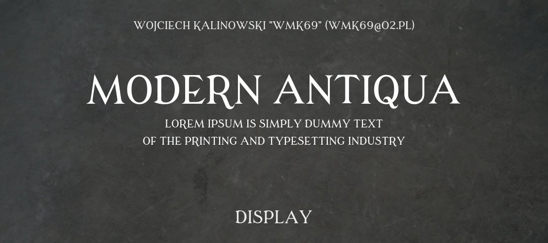 Modern Antiqua Font Family