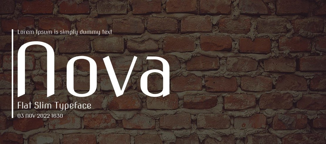 Nova Flat Slim Font Family