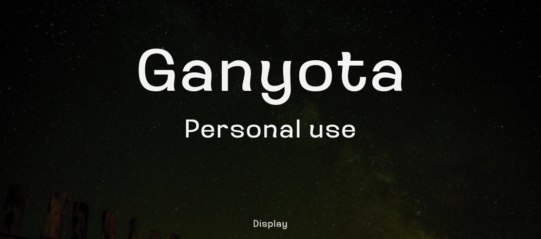 Ganyota Personal use Font Family