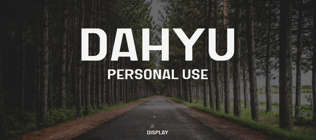 Dahyu Personal Use Font Family
