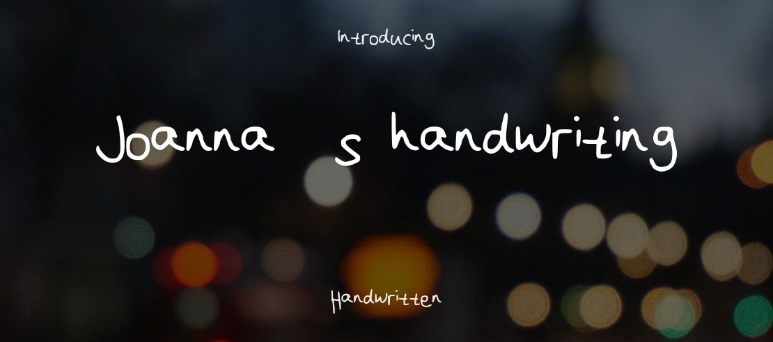 Joanna__s_handwriting Font