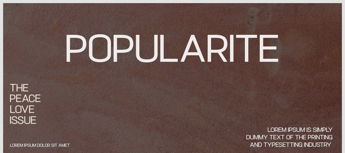 Popularite Font