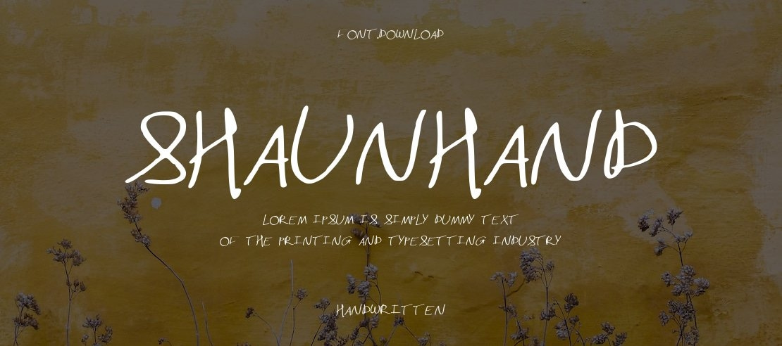 ShaunHand Font