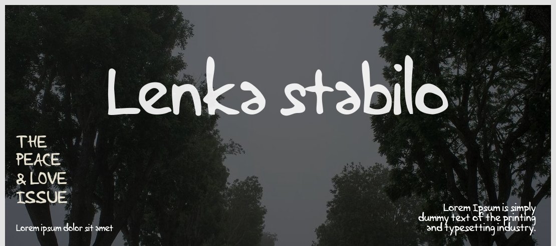 Lenka stabilo Font