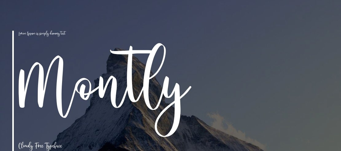 Montly Cloudy Free Font