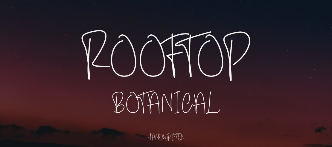 Rooftop Botanical Font