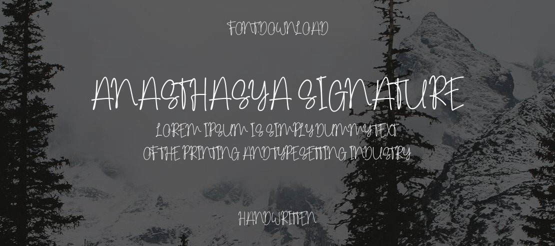 Anasthasya Signature Font