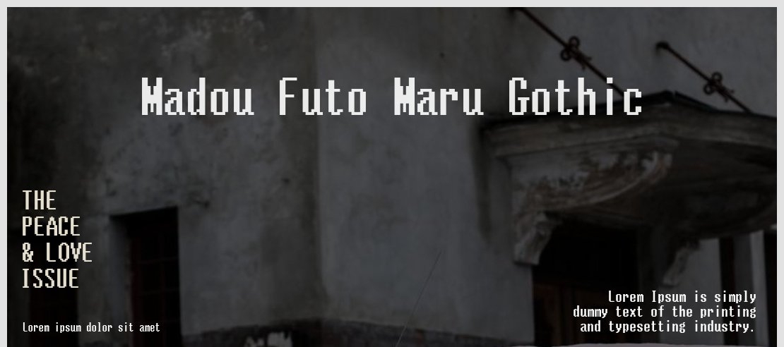 Madou Futo Maru Gothic Font