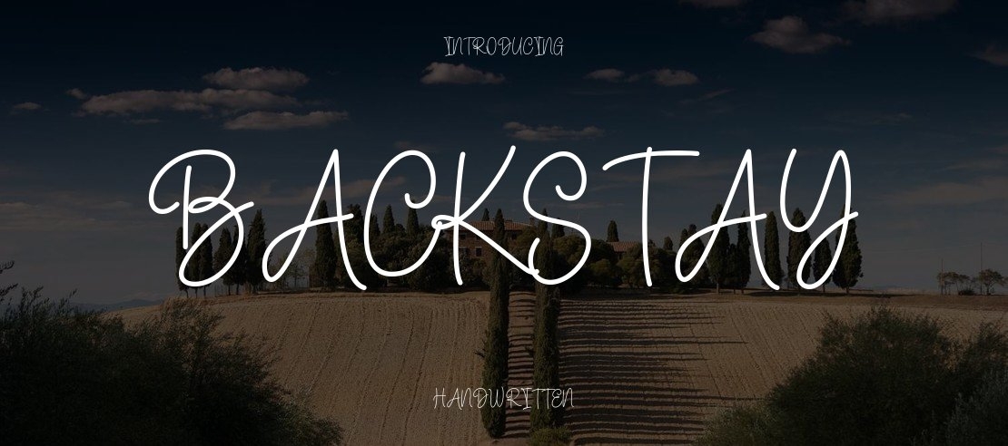 Backstay Font