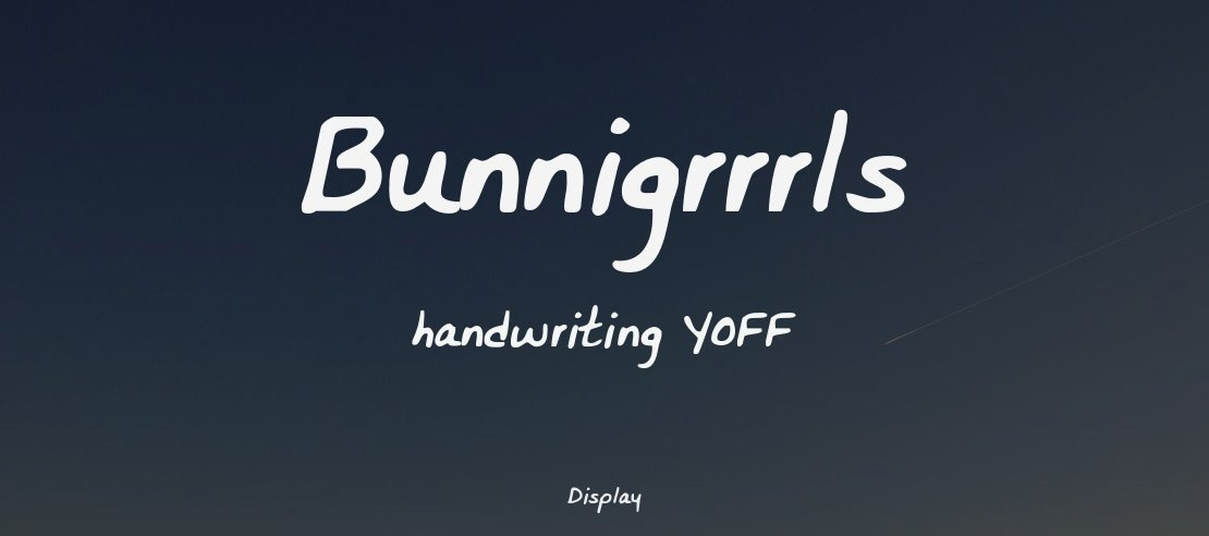 Bunnigrrrls handwriting YOFF Font