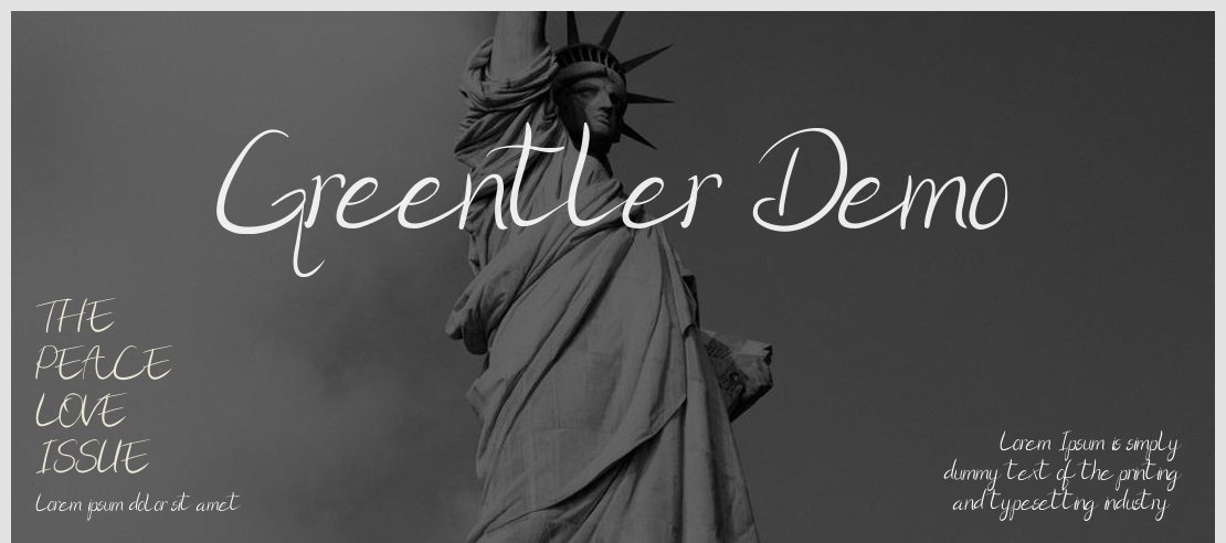 Greentler Demo Font