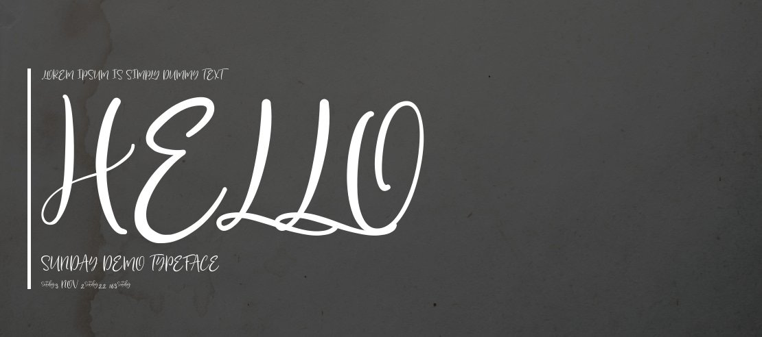 Hello Sunday DEMO Font