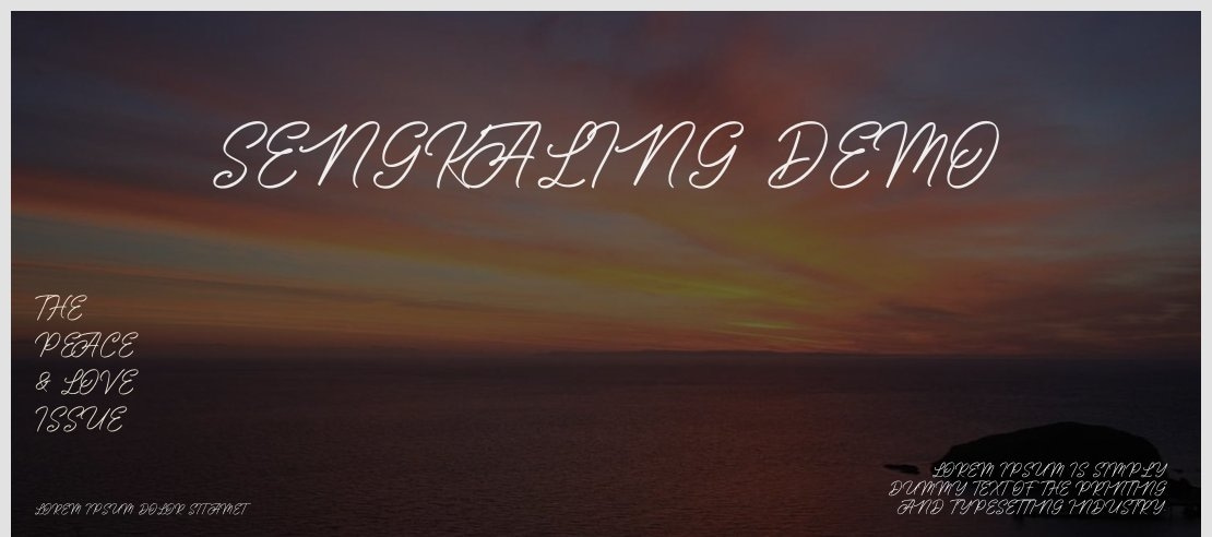 Sengkaling Demo Font