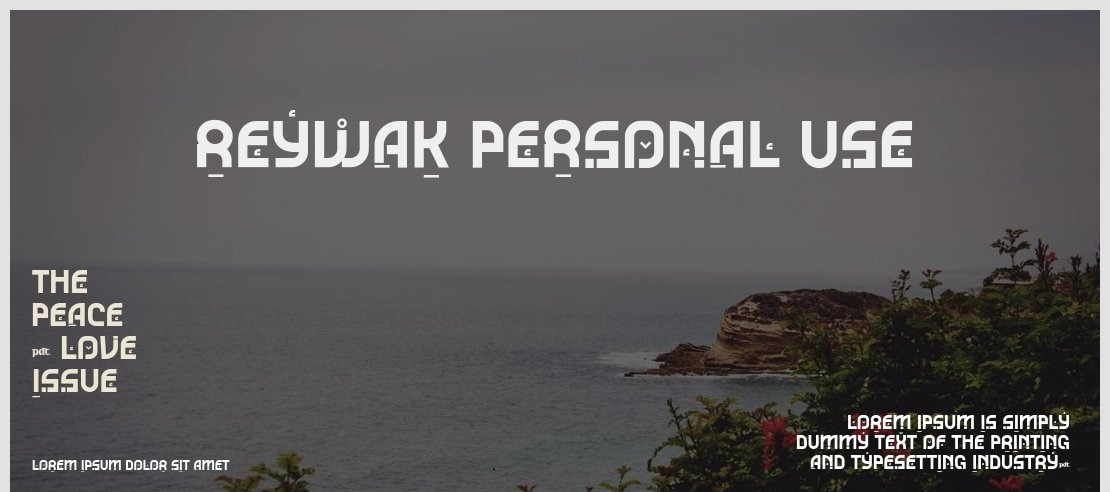 Reywak Personal Use Font