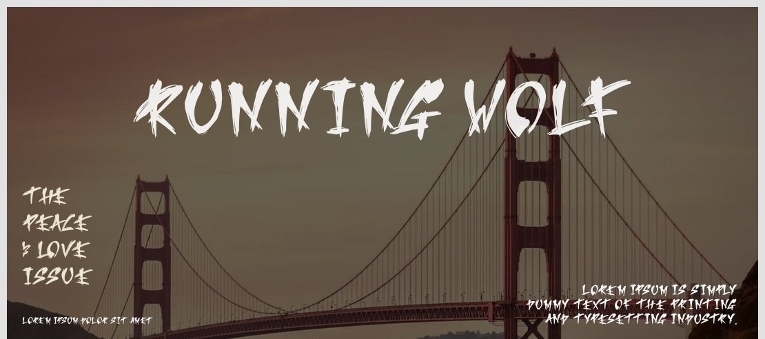 Running Wolf Font