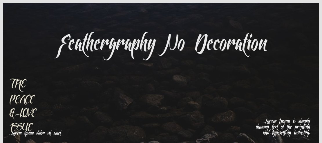 Feathergraphy No Decoration Font Family