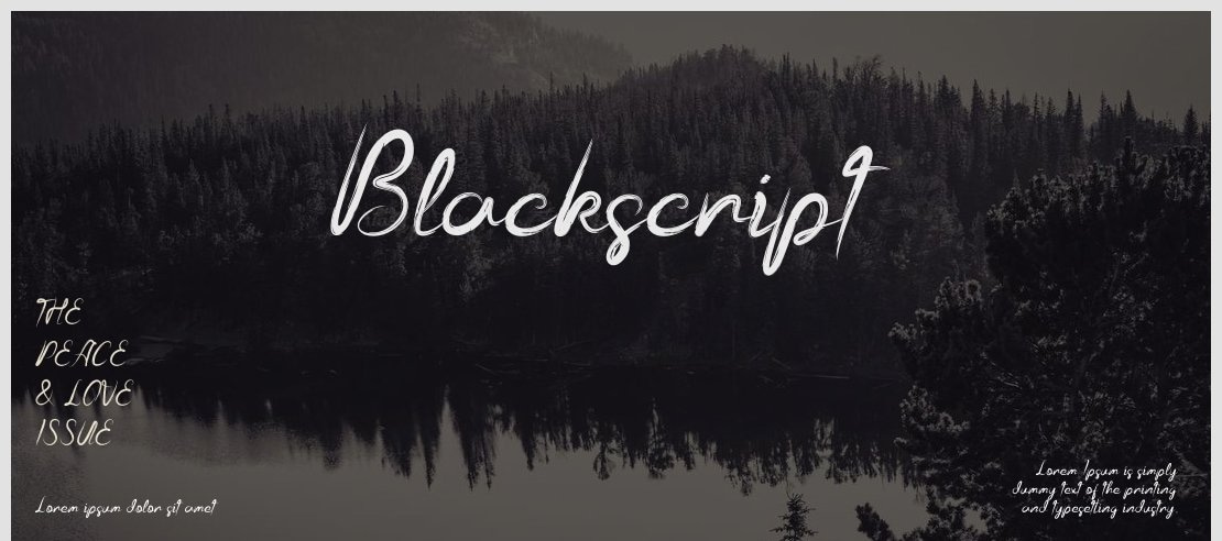 Blackscript Font