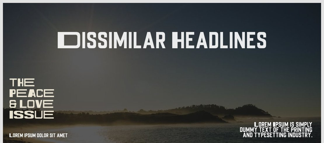 Dissimilar Headlines Font