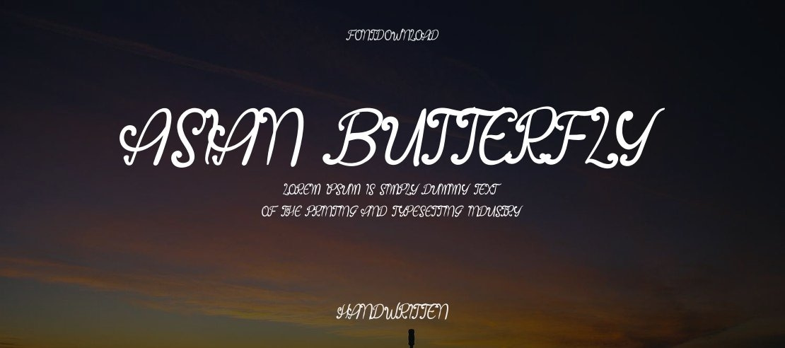 Asian Butterfly Font