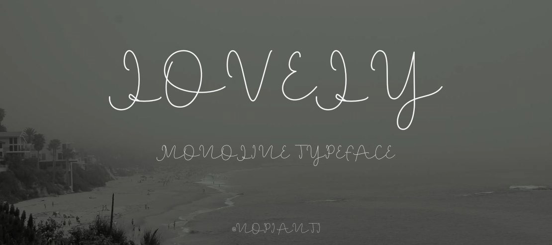 Lovely Monoline Font Family